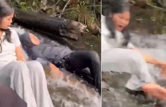 คลิปสุดสลด! สาววัย 25 นอนเล่นน้ำตก ถูกกระแสน้ำพัดตกหน้าผา เพื่อนคว้าไม่ทันร้องระงม